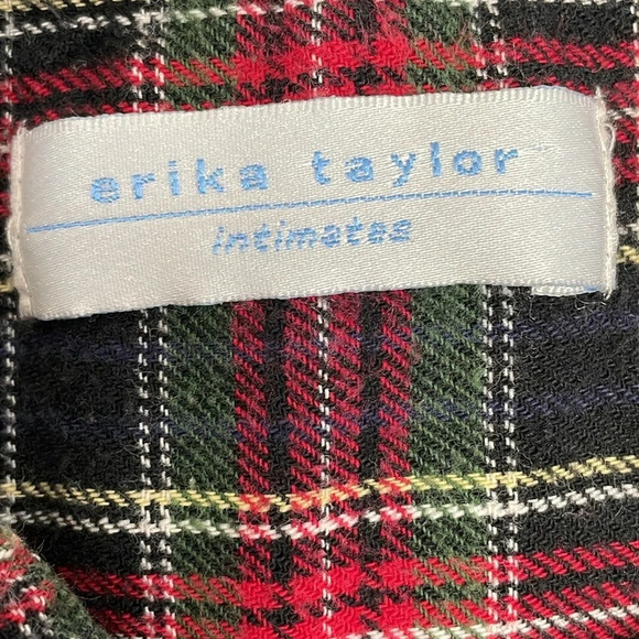 Erika Taylor Intimates Flannel Plaid Full Length Long Nightgown - Picture 12 of 14